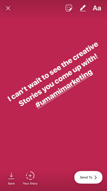 Instagram Stories Text | Umami Marketing
